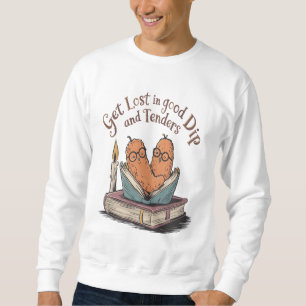 Hämta Borttappad i Bra Dip: Bookish Chicken Tender Lång Ärmad Tröja