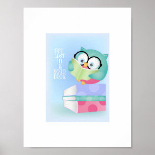 Hämta Borttappad i en Bra Bok Uggla Poster