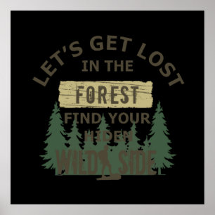 Hämta borttappad i skogen poster
