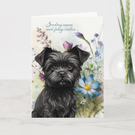 Hämta bra affenpinscher Hund WildblomGarden Kort