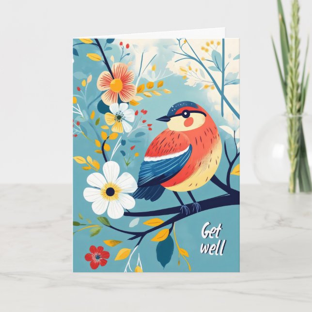 Hämta bra Vår Bird Helgkort (Framsida)