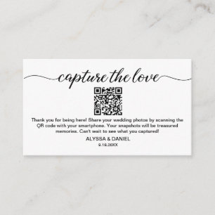 Hämta bröllop-fotot med QR-koden kärlek Tilläggskort