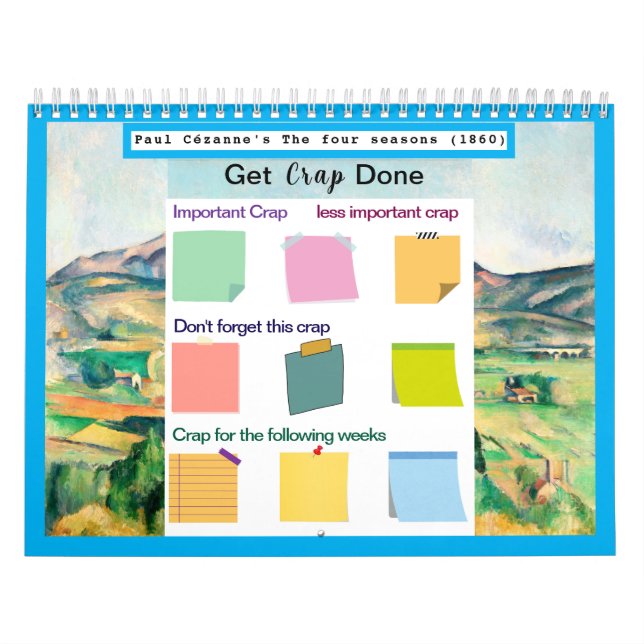 Hämta Crap Ready-berömd som målar färglös anteckni Kalender (Omslag)