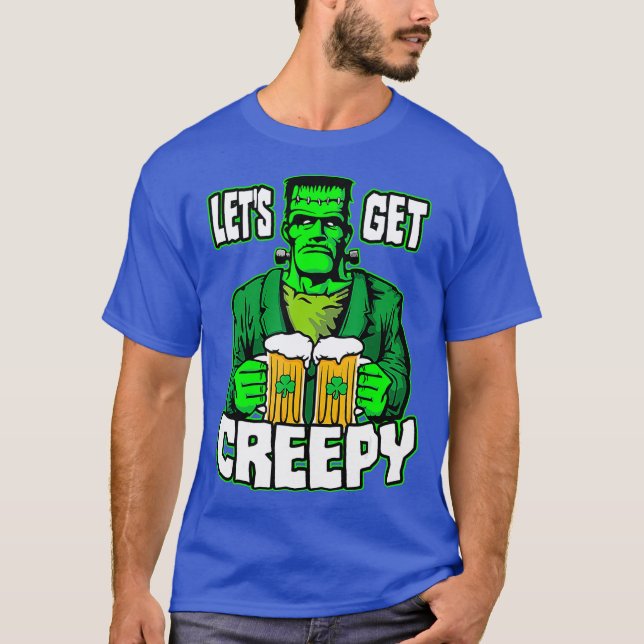 Hämta Creepy St patricks day Frankenstein T Shirt (Framsida)