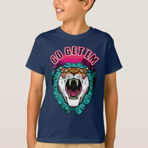 Hämta dem - Tiger Ansikte-grafikdesign T Shirt