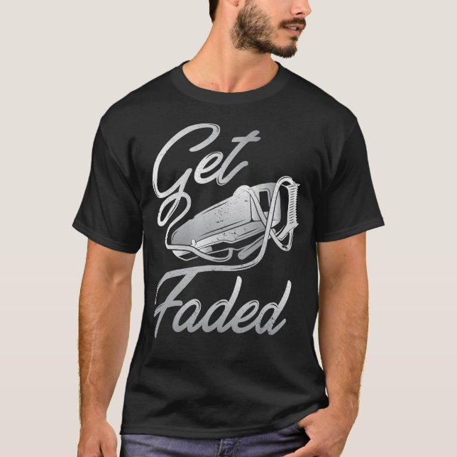 Hämta den beklädda Barber Barbershop Hairdresser T Shirt (Framsida)