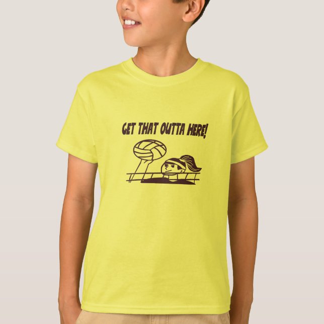 Hämta den där Outta! Kid's Volleyball Tee (Framsida)