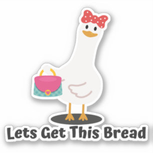 Hämta den här brödan - roligt Anka, Goose Sticker Klistermärken