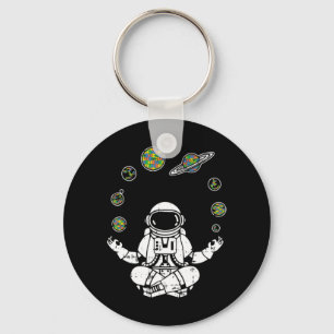 Hämta den här yoga astronaut T-Shirt som födels Nyckelring