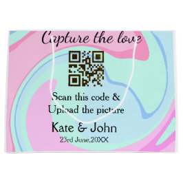 Hämta den rosa blå blandningen av QR-avsökningsmar