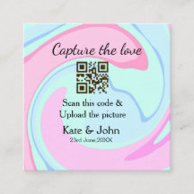 Hämta den rosa blå blandningen av QR-avsökningsmar