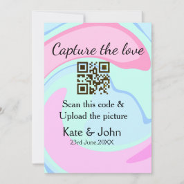 Hämta den rosa blå blandningen av QR-avsökningsmar Julkort