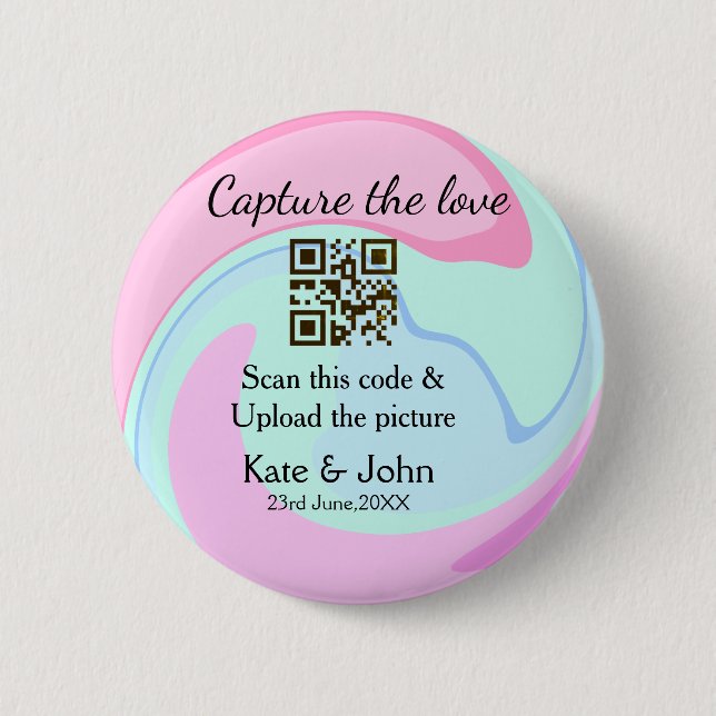 Hämta den rosa blå blandningen av QR-avsökningsmar Knapp (Framsida)