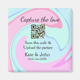 Hämta den rosa blå blandningen av QR-avsökningsmar Magnet