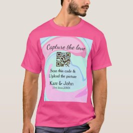 Hämta den rosa blå blandningen av QR-avsökningsmar T Shirt
