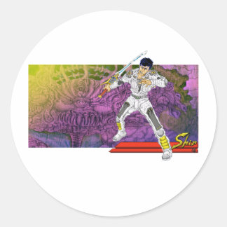 Hämta den runt klistermärke