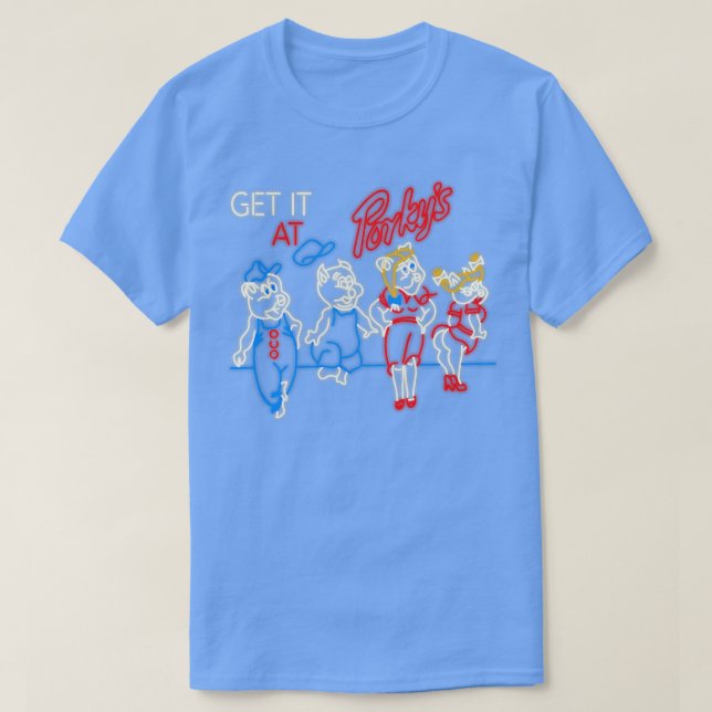 Hämta den vid Porkys Neon-signatur T Shirt (Design framsida)