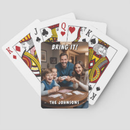 Hämta det snygga familjespel, anpassat foto nattet casinokort