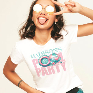 Hämta din egen Personlig för Rosa i Bassäng Party T Shirt