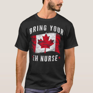 Hämta din EH-registrerade Nurse Canadian Flagga Ca T Shirt
