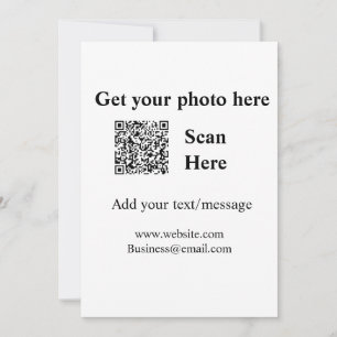 Hämta din fotoskanning QR lägg till e-post för web Inbjudningar
