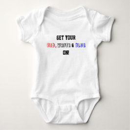 Hämta din Rött vitt blått på USA Baby T-shirt