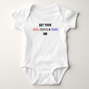 Hämta din Rött vitt blått på USA Baby T-shirt
