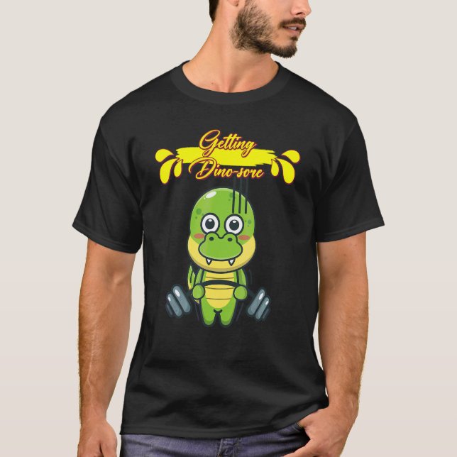 Hämta Dino Sore Sarkastic Joke T Shirt (Framsida)