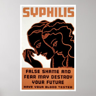 Hämta ditt blodtest 1938 WPA Poster