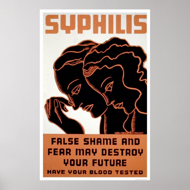 Hämta ditt blodtest 1938 WPA Poster (Framsidan)