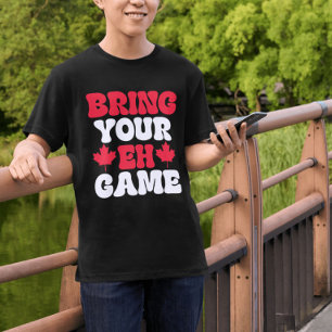 Hämta ditt Eh Game Canadian Flagga Kanada T Shirt