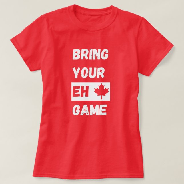 Hämta ditt Eh-spel, Kanada roligt med mamma löv T Shirt (Design framsida)