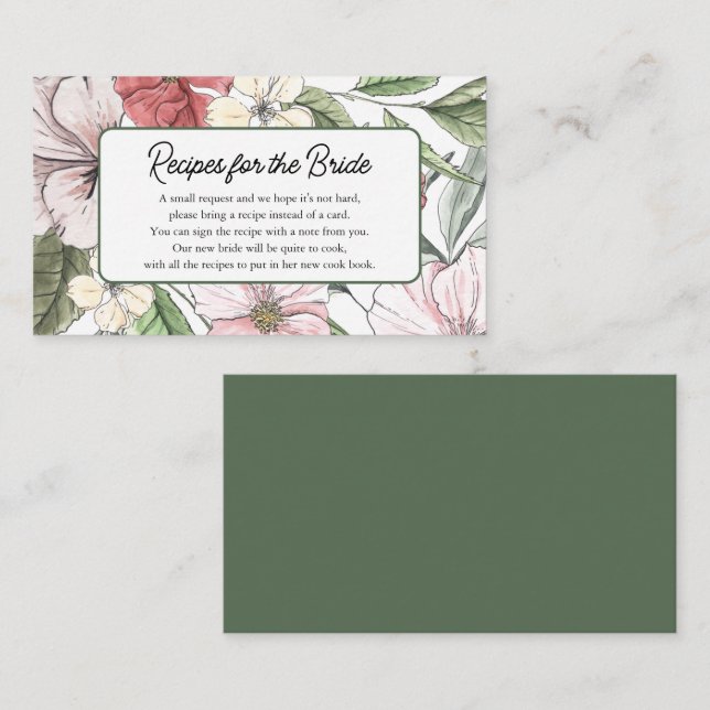 Hämta en Recept-Möhippa för sommar- och fallblommo Tilläggskort (Fram/baksida)