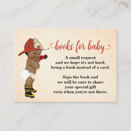 Hämta ett Bok AA Firefighter Baby Shower-kort Placeringskort