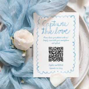 Hämta foton QR-kod Whimsical Blue Ram Tilläggskort