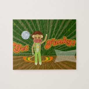 Hämta Funky Sock monkey Anpassningsbar Stil Pussel