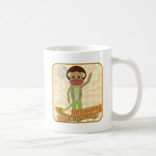 Hämta Funky Sock monkey Kaffemugg
