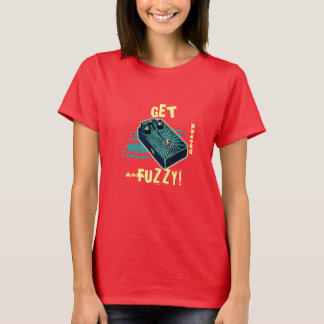 Hämta Fuzzy! Fuzz Guitar Pedal Blue Aqua Psychedel T-shirt