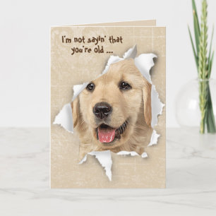 Hämta gammal Humor Golden Retriever Kort