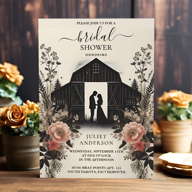Hämta Garden Vår Wood Boho Rustic Möhippa Inbjudningar (Skapare uppladdad)