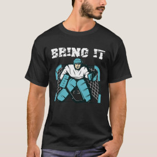 Hämta Goalie Gear Helmet Skate Hockey Stick top T Shirt