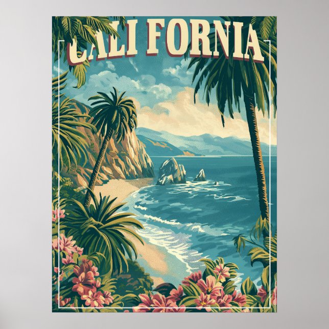 Hämta Groovy med Retro California Poster (Framsidan)