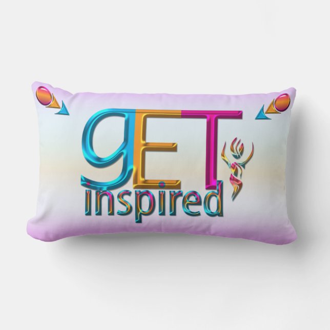 Hämta inspirerad ~ Neon Lumbarkudde (Framsida)
