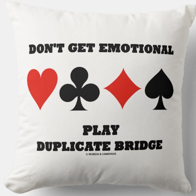 Hämta inte annonsen för uppspelning av uppspelning kudde (Wry bridge humor on this throw pillow featuring sound bridge advice)