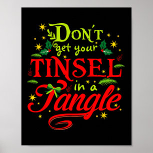 Hämta inte din tonåring i en triangelfärgad jul poster