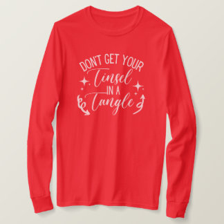 Hämta inte din tonåring i en triangeljulklapp t shirt