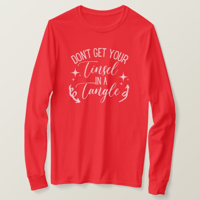 Hämta inte din tonåring i en triangeljulklapp t shirt (Design framsida)