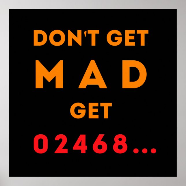 Hämta inte Mad, ta till och med Poster (Framsidan)