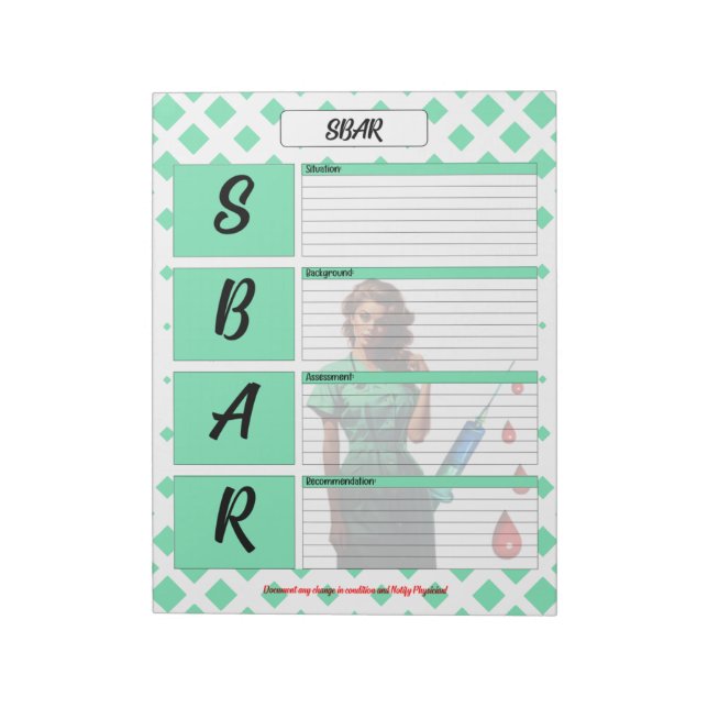 Hämta inte själv _ SBAR Temp Anteckningsblock (Roterad)