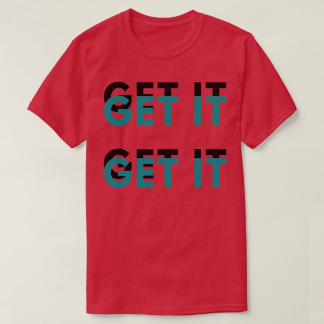 HÄMTA IT-blå grönt T Shirt (Design framsida)